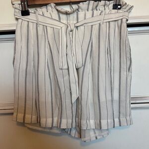 American Eagle White and Blue Smocked Shorts